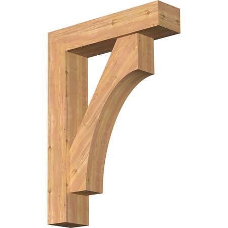 Westlake Block Smooth Bracket W/ Offset Brace, Western Red Cedar, 7 1/2W X 32D X 44H